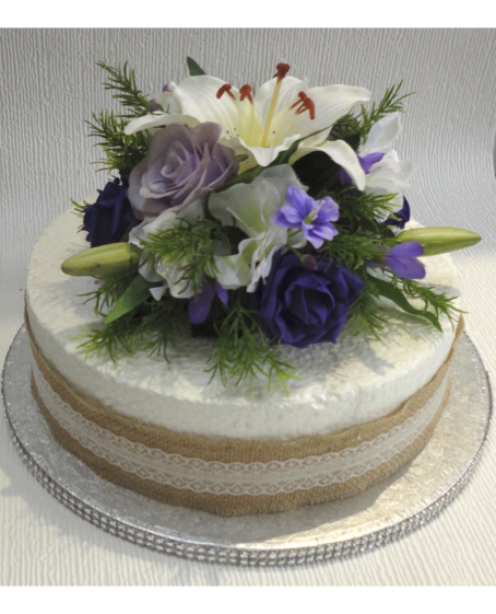 Purple, Lilac & Lavender Tiger Lily & Rose Cake Topper